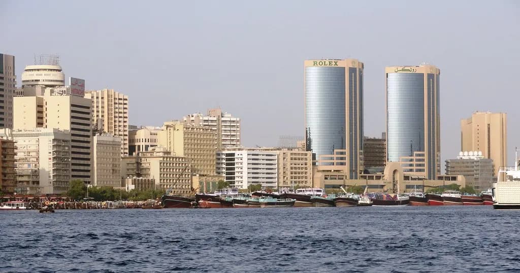Dubai Creek with the Deira business district along the waterfront