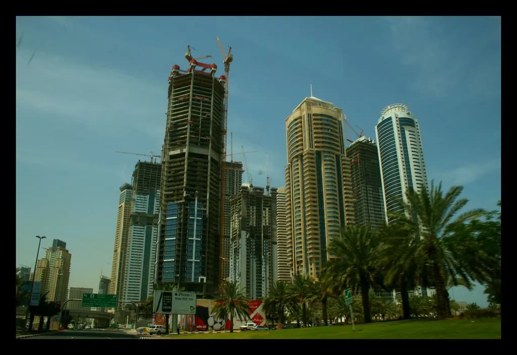 Office towers under construction and completed in Dubai Media City