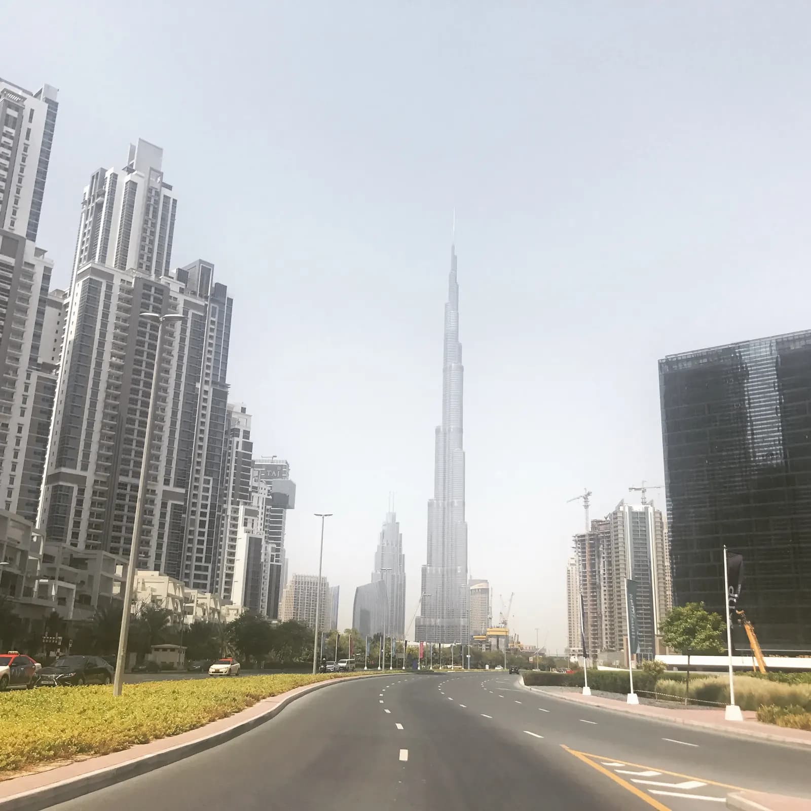 Office towers of the Dubai skyline seen from Business Bay