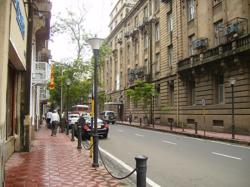 Dalal Street in Mumbai's Fort district, home to many stockbroking offices