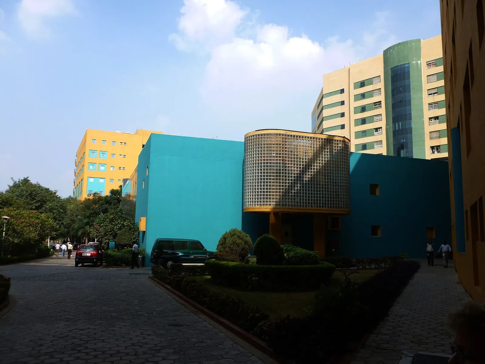 Modern office buildings in HITEC City, Hyderabad