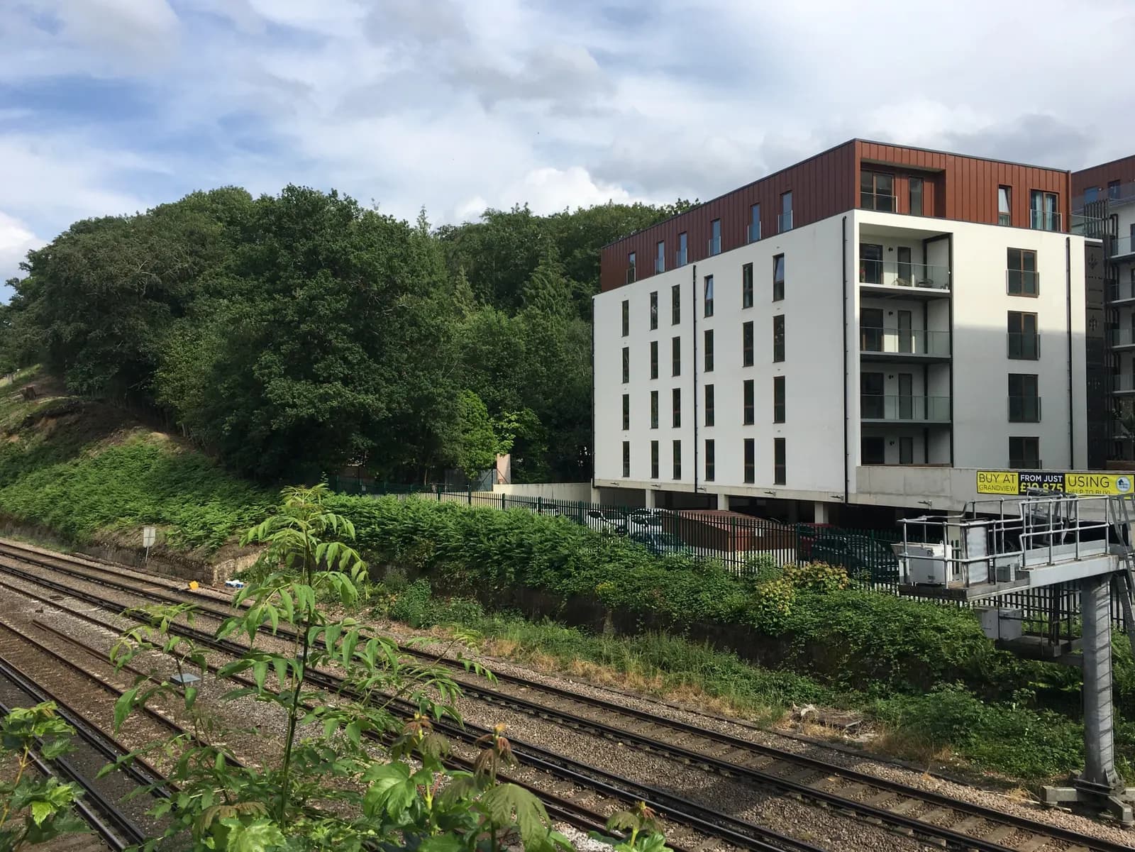 A newly built block of flats in England