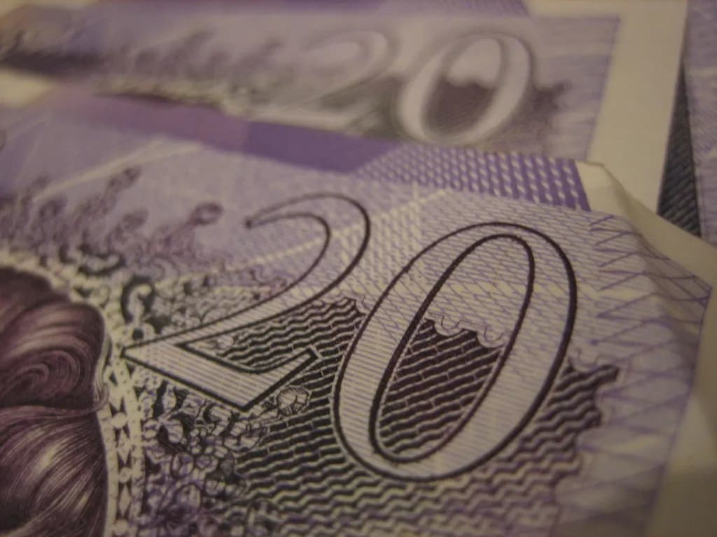A fan of Bank of England twenty pound notes