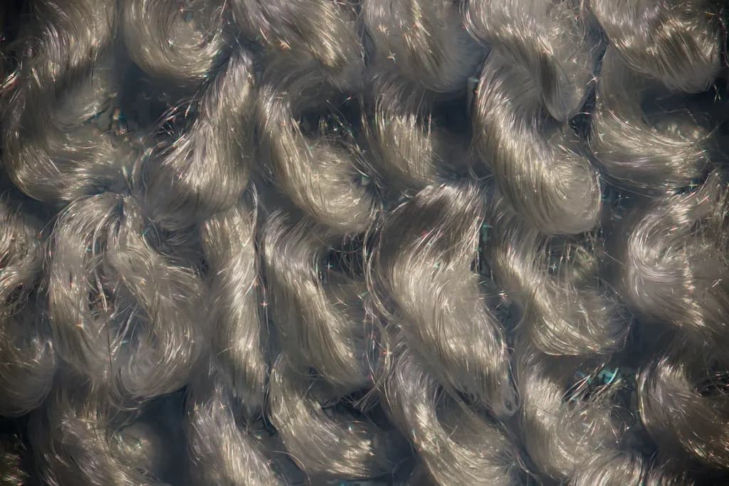 Close-up of the looped fibres of a microfibre cleaning cloth
