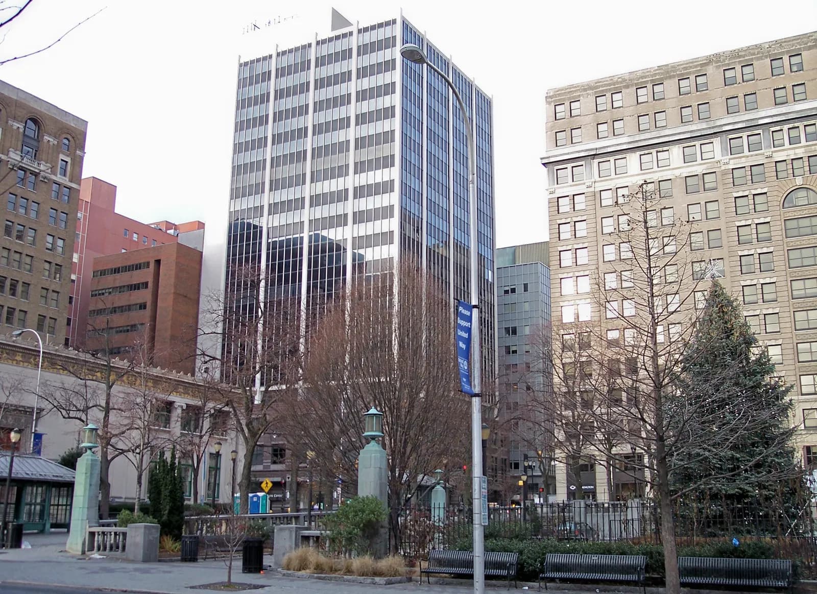 Office buildings around Rodney Square in downtown Wilmington, Delaware