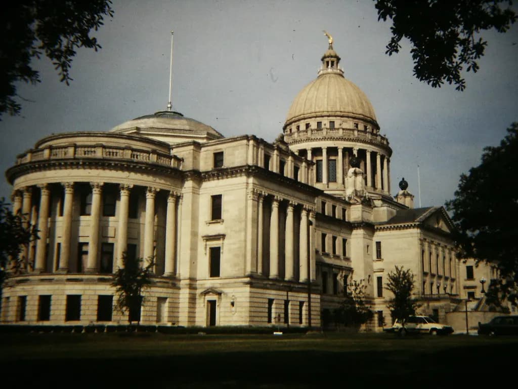 The Mississippi State Capitol in Jackson with its central dome