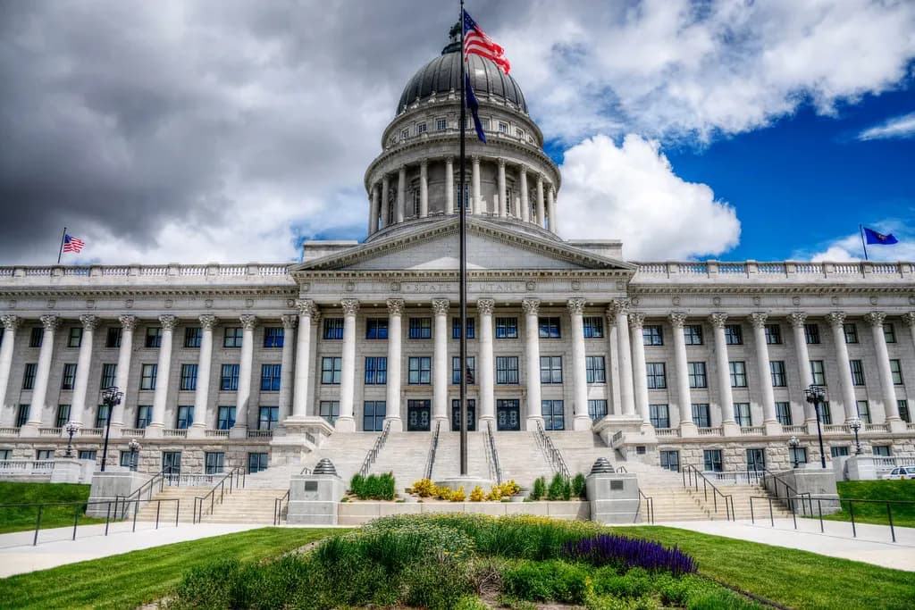 The Utah State Capitol on Capitol Hill in Salt Lake City