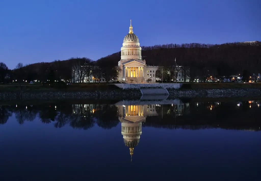The West Virginia State Capitol building in Charleston