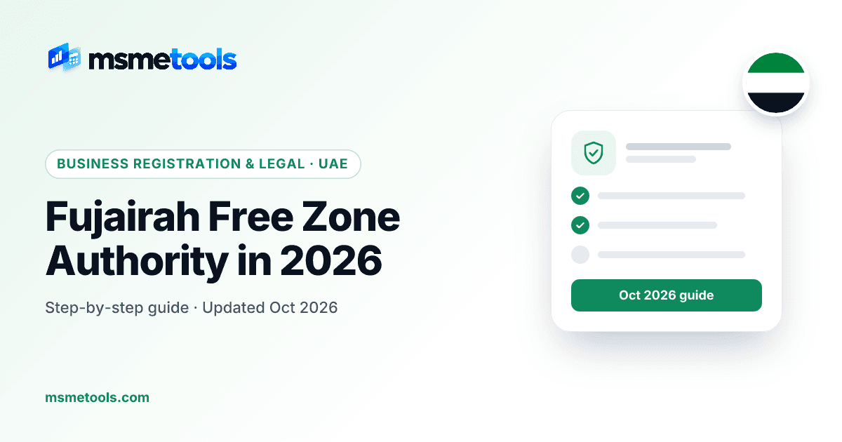 Fujairah Free Zone Authority — MSMETOOLS guide cover