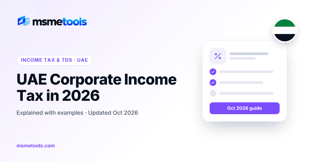 UAE corporate income tax — MSMETOOLS guide cover