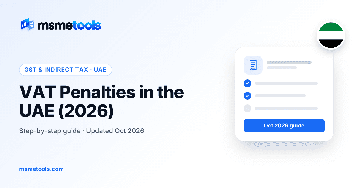 UAE VAT penalties — MSMETOOLS guide cover