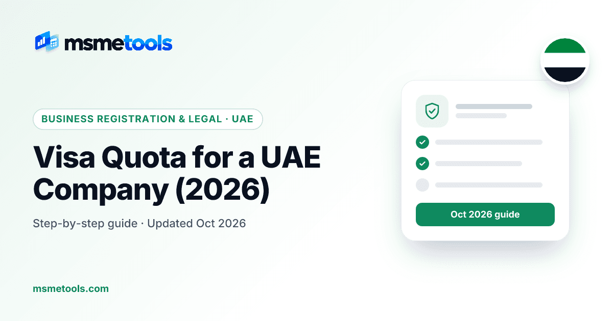 Visa quota for a UAE company — MSMETOOLS guide cover