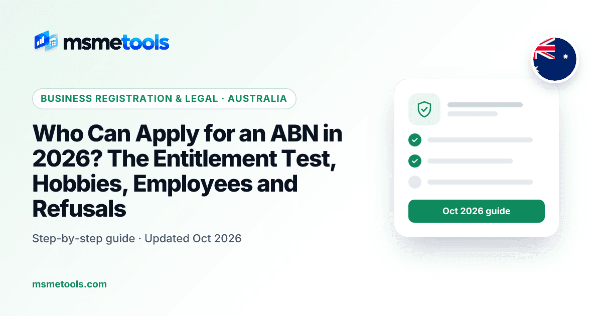 Who can apply for an ABN — MSMETOOLS guide cover