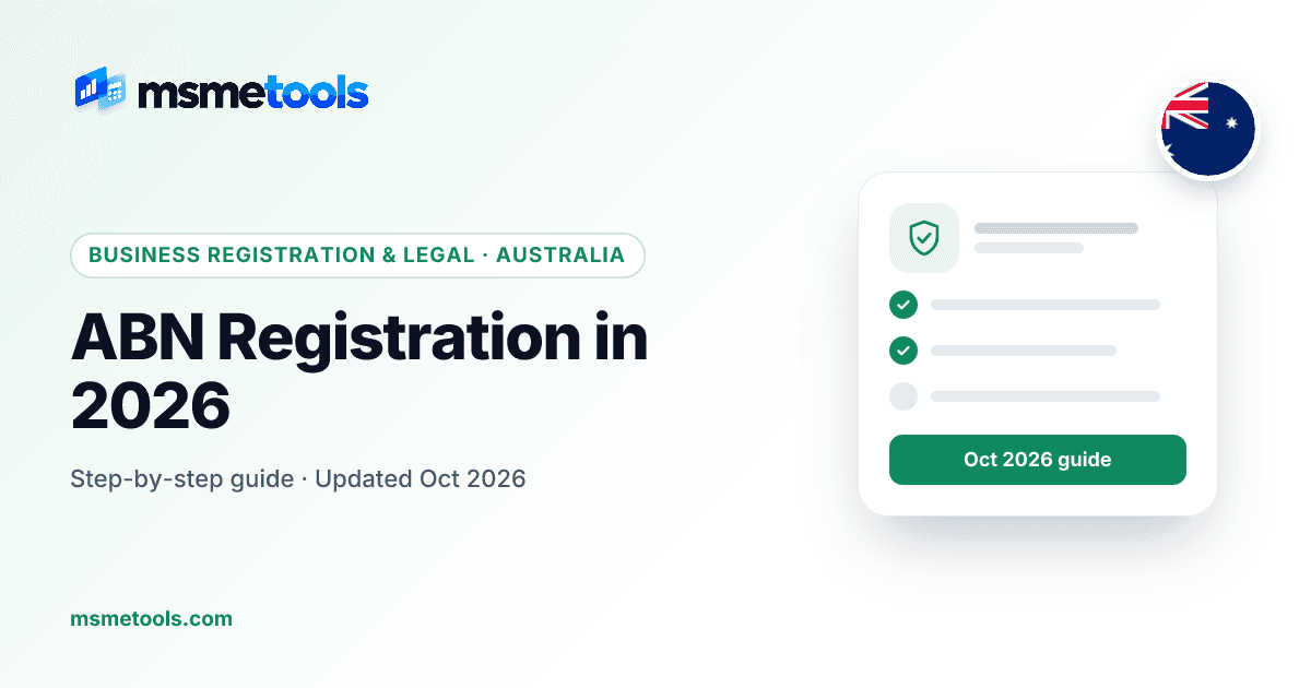 ABN registration in Australia — MSMETOOLS guide cover