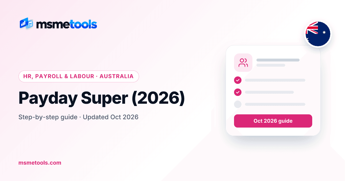 Payday Super in Australia — MSMETOOLS guide cover