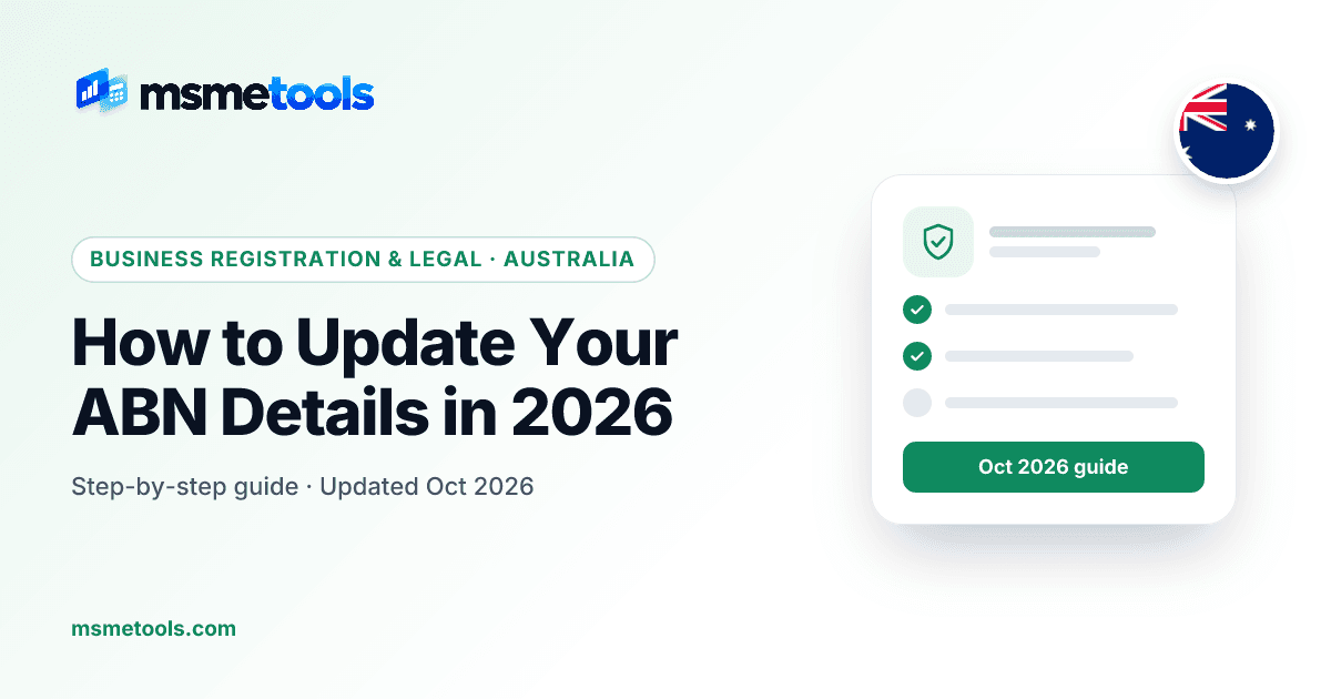 How to update your ABN details — MSMETOOLS guide cover
