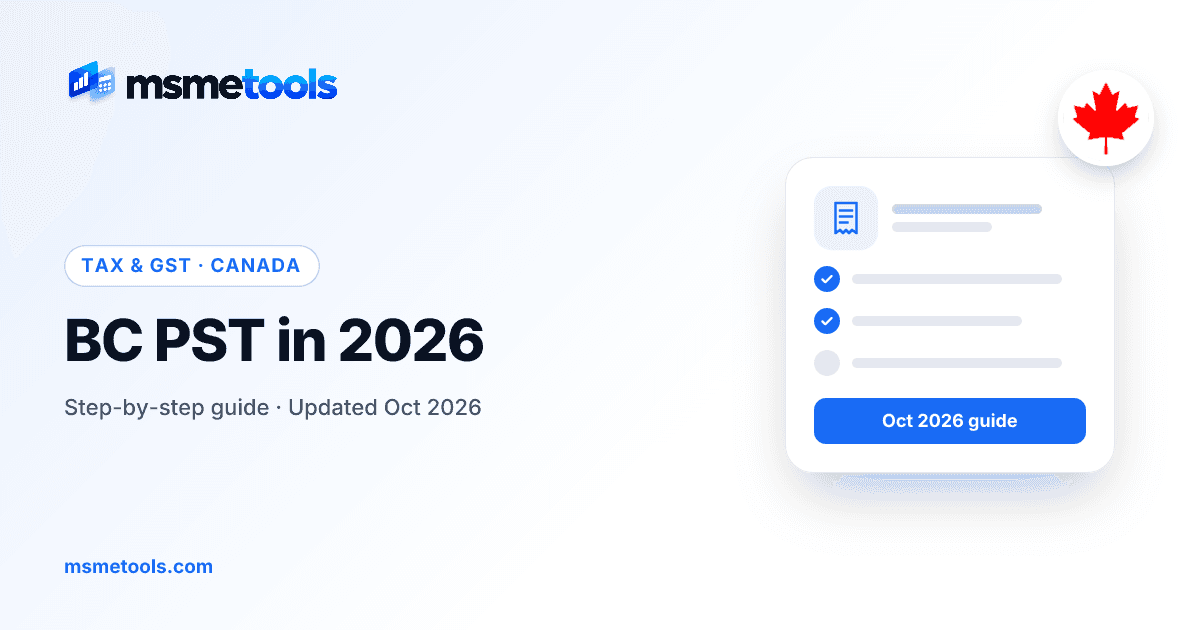 BC PST — MSMETOOLS guide cover