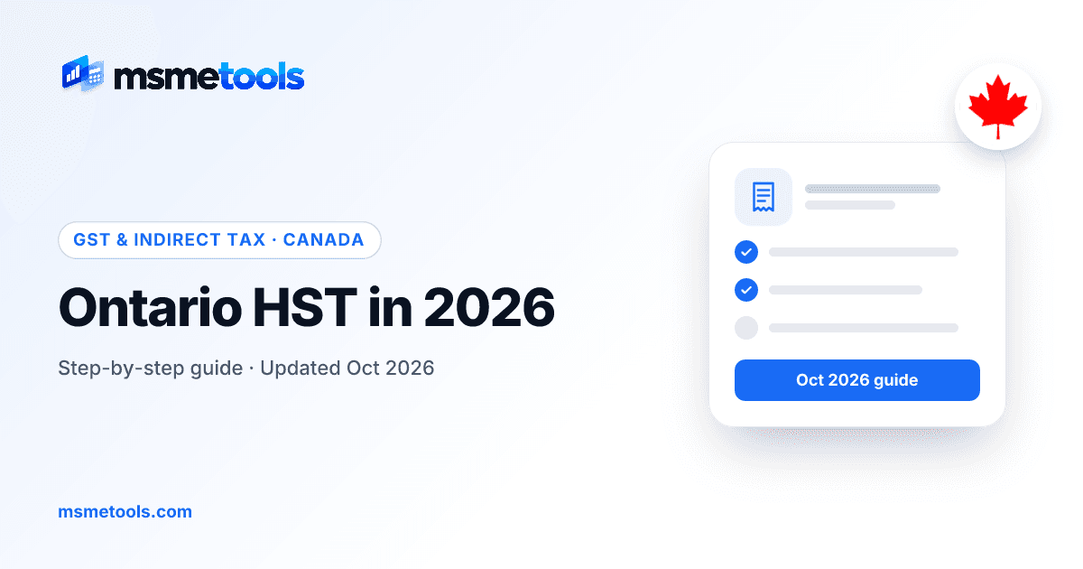 Ontario HST — MSMETOOLS guide cover