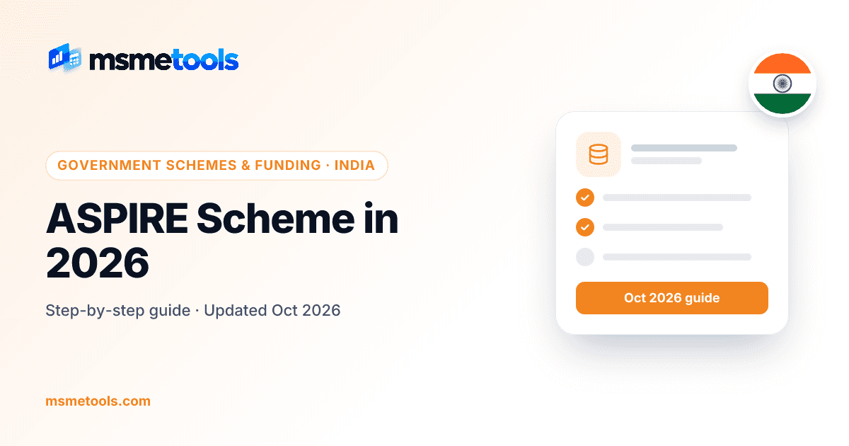ASPIRE scheme for rural Livelihood Business Incubators — MSMETOOLS guide cover