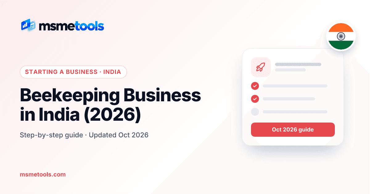 Beekeeping business in India — MSMETOOLS guide cover