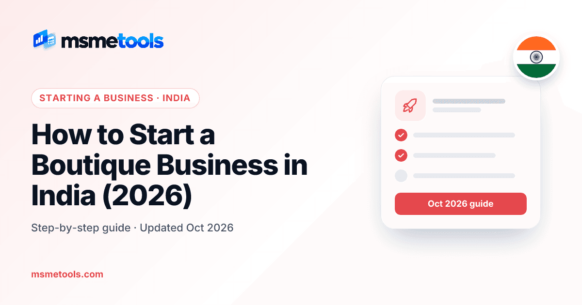 How to start a boutique in India — MSMETOOLS guide cover