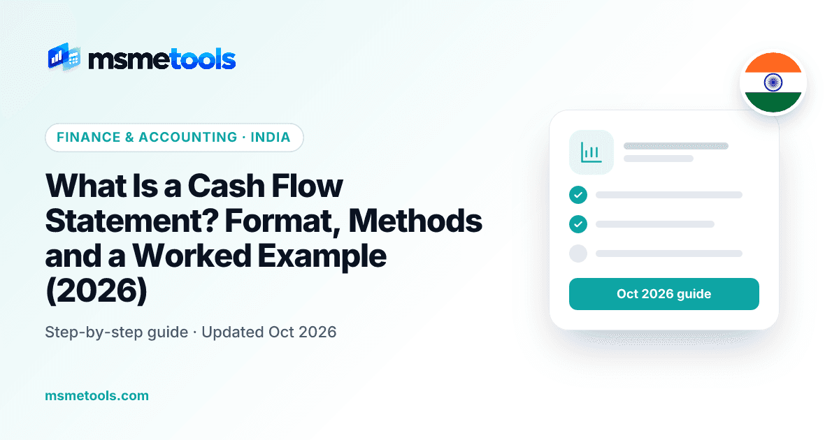 What is a cash flow statement — MSMETOOLS guide cover