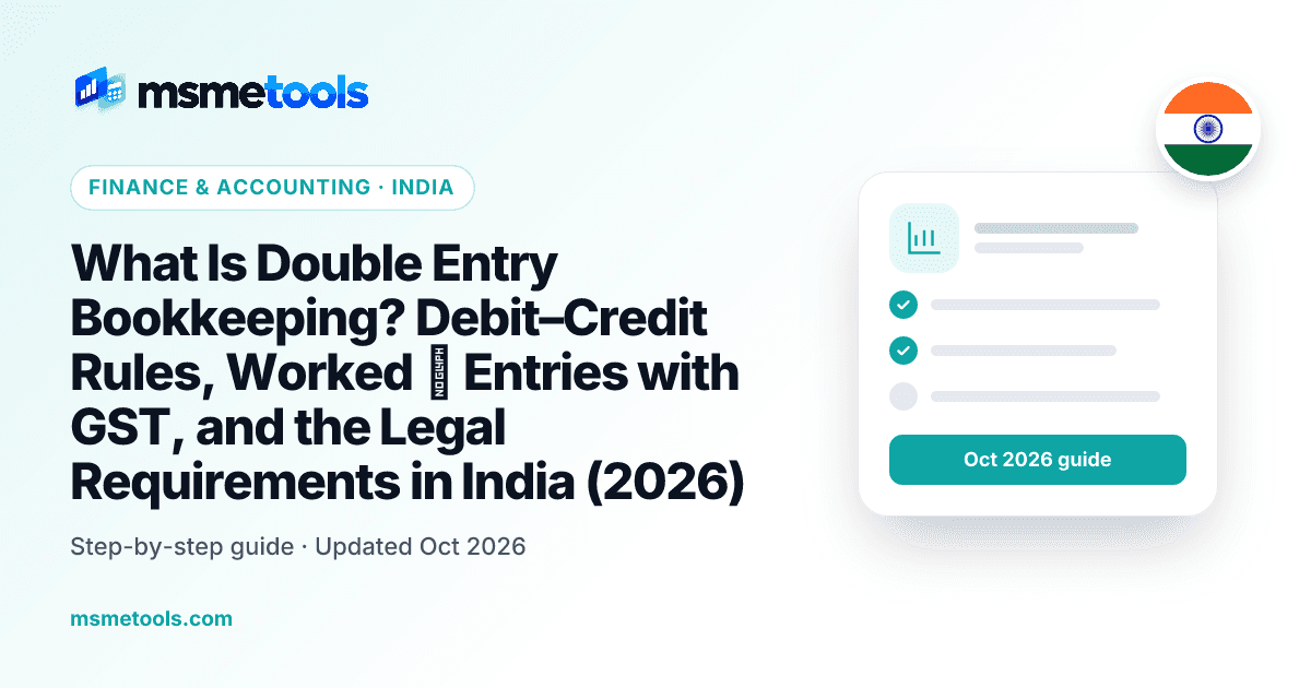 What is double entry bookkeeping — MSMETOOLS guide cover