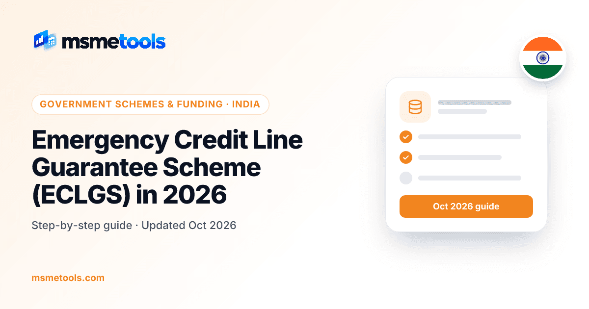 Emergency Credit Line Guarantee Scheme (ECLGS) — MSMETOOLS guide cover