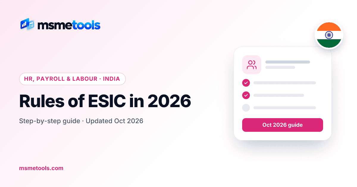 Rules of ESIC in India — MSMETOOLS guide cover