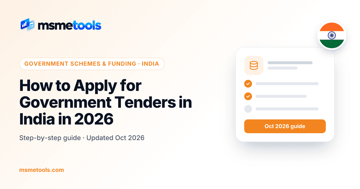 How to apply for government tenders in India — MSMETOOLS guide cover