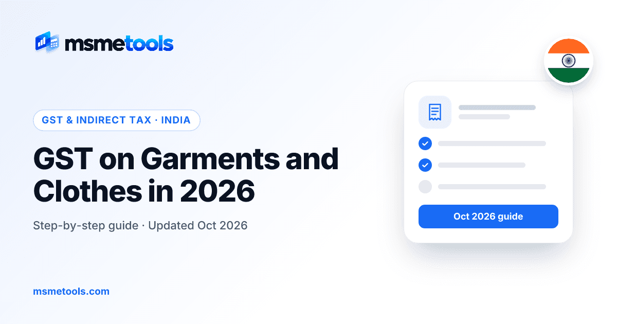 GST on garments and clothes — MSMETOOLS guide cover