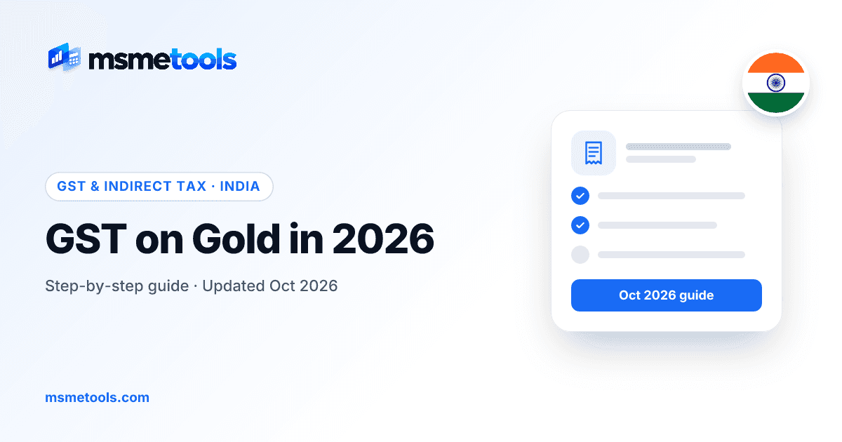 GST on gold — MSMETOOLS guide cover