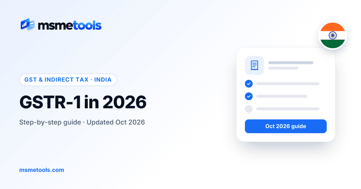 GSTR-1 return under GST — MSMETOOLS guide cover