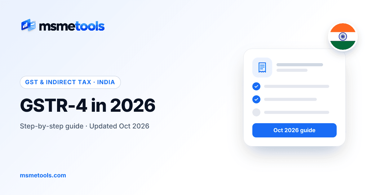 GSTR-4 composition annual return — MSMETOOLS guide cover