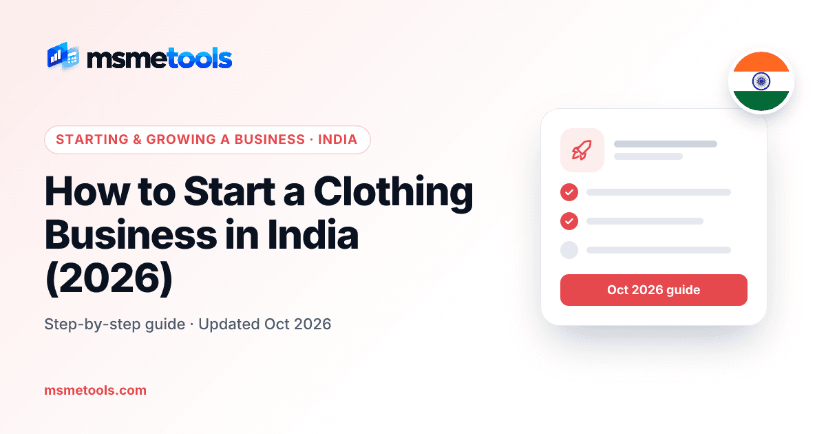 How to start a clothing business — MSMETOOLS guide cover