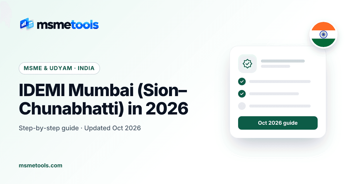 IDEMI Mumbai courses, calibration and testing — MSMETOOLS guide cover