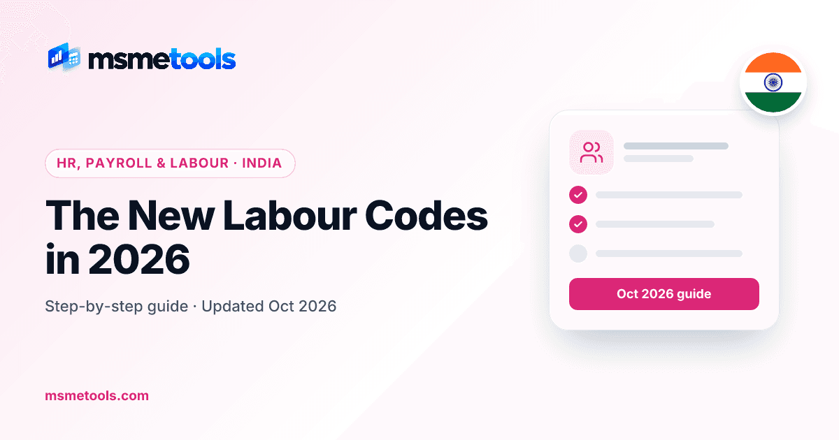 The new labour codes explained — MSMETOOLS guide cover