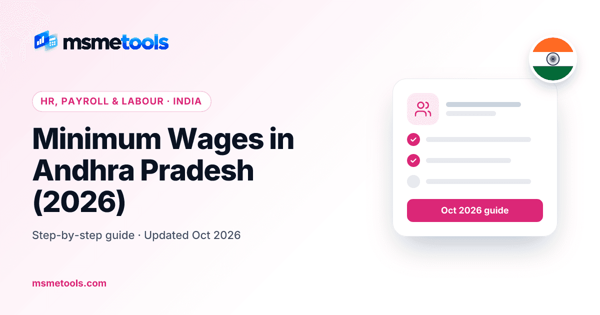 Minimum wages in Andhra Pradesh — MSMETOOLS guide cover