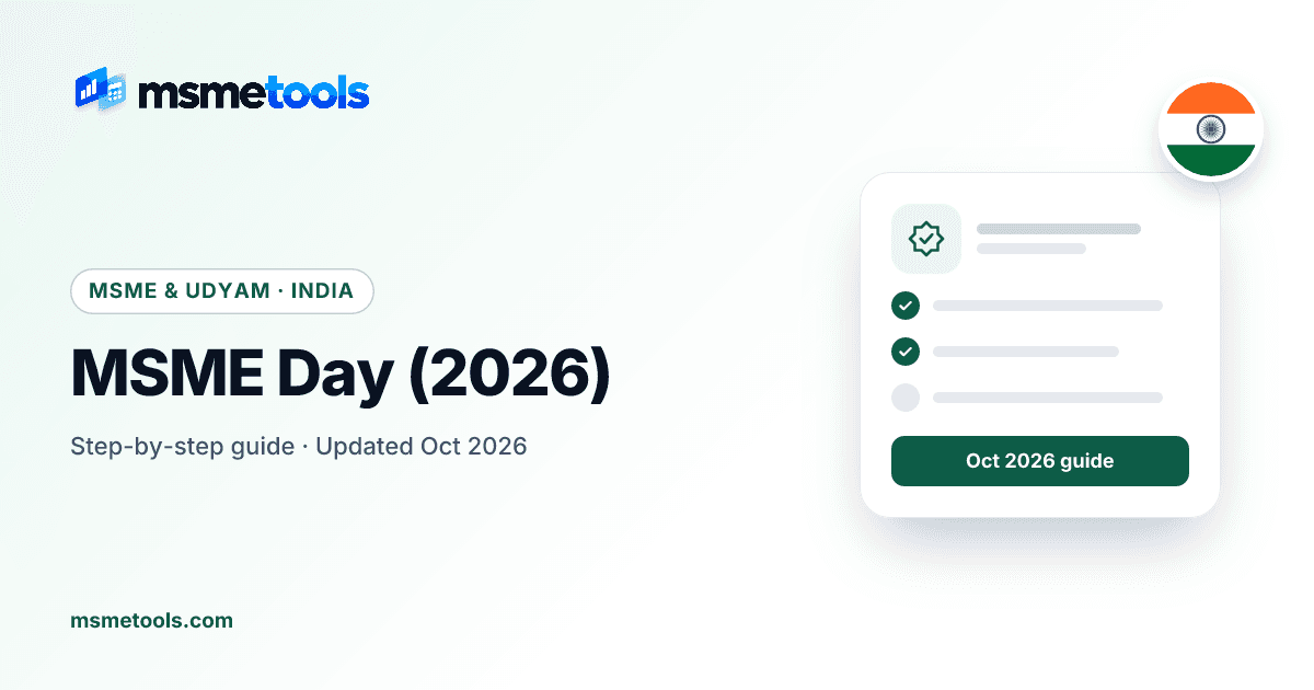 MSME Day 27 June — MSMETOOLS guide cover