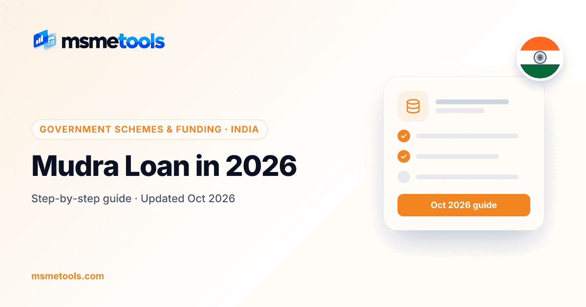 Mudra loan — MSMETOOLS guide cover