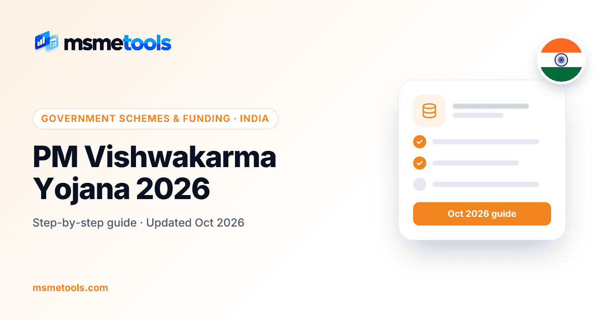 PM Vishwakarma Yojana — MSMETOOLS guide cover