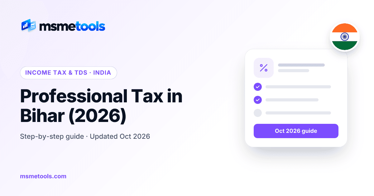 Professional tax in Bihar — MSMETOOLS guide cover