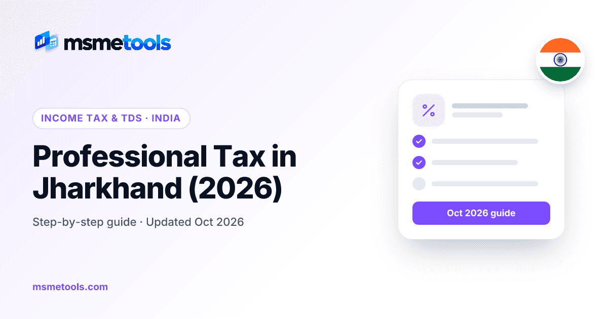 Professional tax in Jharkhand — MSMETOOLS guide cover