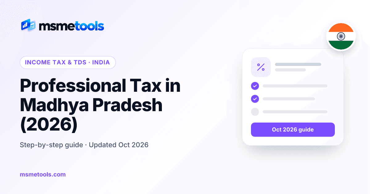 Professional tax in Madhya Pradesh — MSMETOOLS guide cover