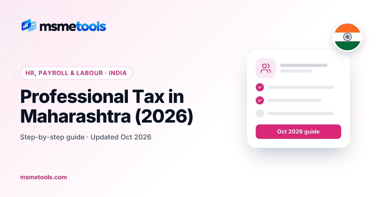 Professional tax in Maharashtra — MSMETOOLS guide cover
