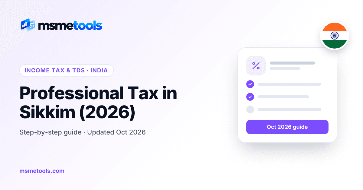 Professional tax in Sikkim — MSMETOOLS guide cover