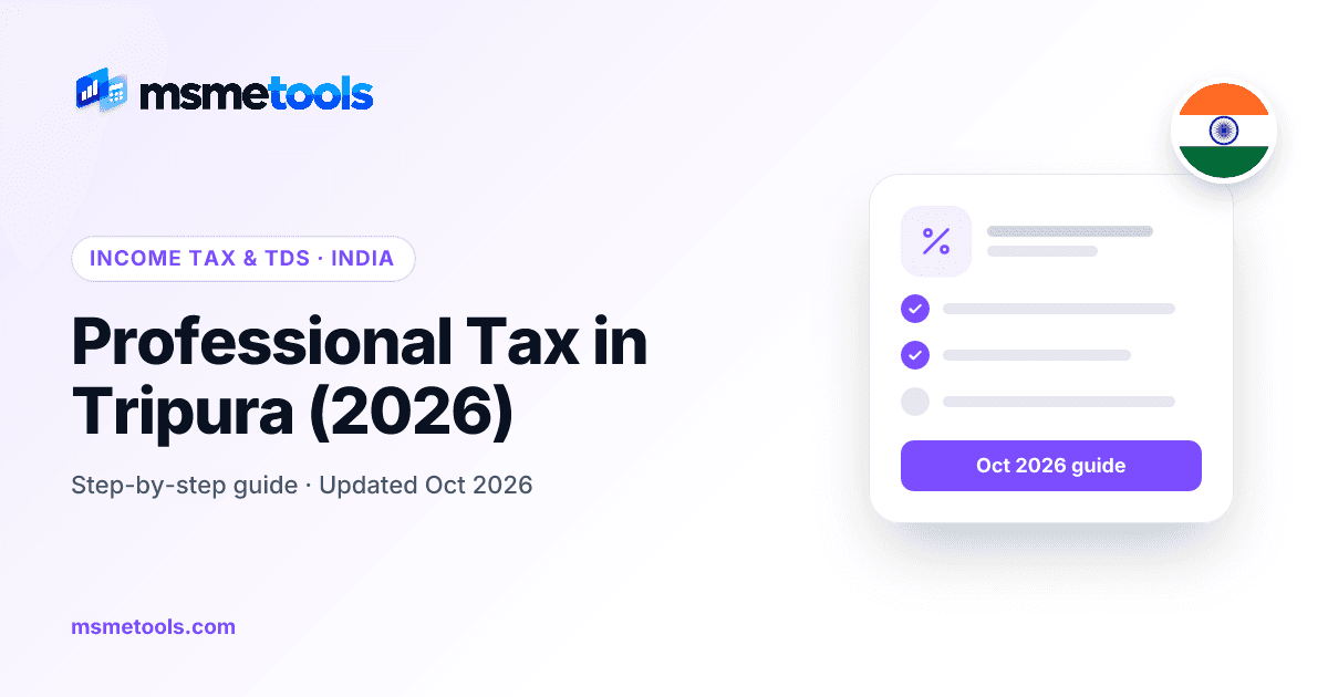 Professional tax in Tripura — MSMETOOLS guide cover