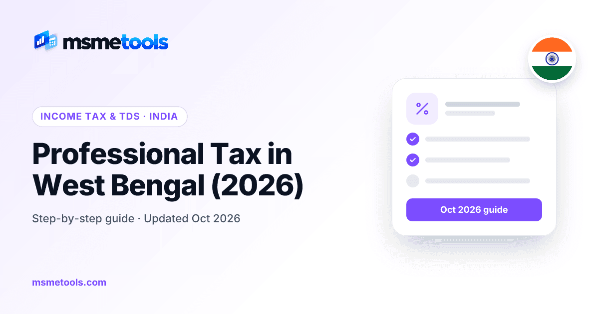 Professional tax in West Bengal — MSMETOOLS guide cover
