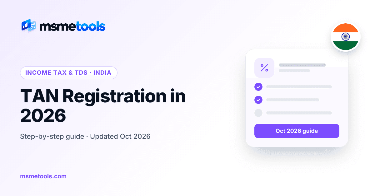 TAN registration — MSMETOOLS guide cover