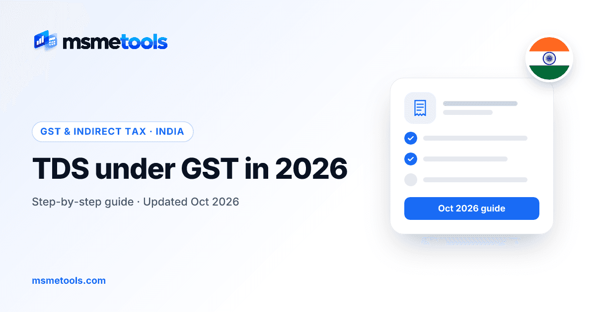 TDS under GST — MSMETOOLS guide cover